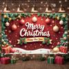 Christmas Decoration Banner Candy Cane Decor New Year Decoration Banner Happy New Year Banner Snowflake Pattern For Holiday