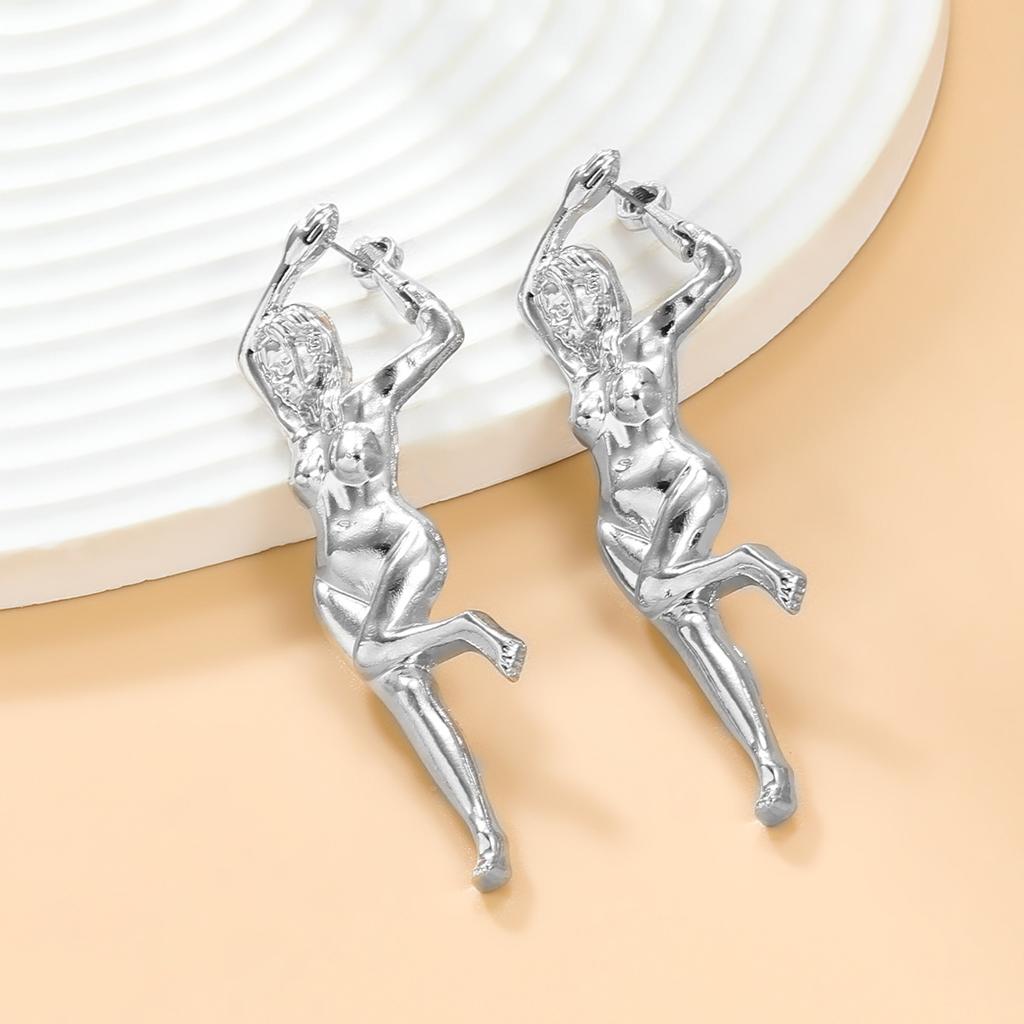 Женские панк-серьги в форме тела, серьги-гвоздики, ювелирные аксессуары