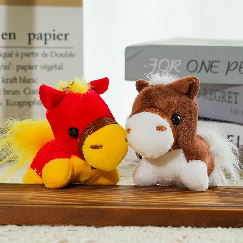 1 шт. Мягкий кулон-кукла «Милый пони» Талисман года Красочный маленький конь Брелок Плюшевые игрушки Великолепный праздничный декор