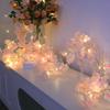 Cherry Blossom String Light 2M 20LED Garland Artificial Flower Garland Vines Fairy Lights For Bedroom Wedding Party Decoration