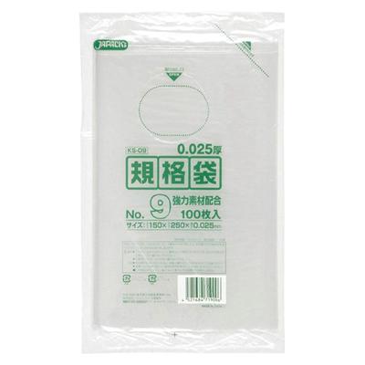 Стандартный пакет Japax LD 9, плотный прозрачный, 100 шт. x 10 шт. [Оптовая закупка] Нет. КС-09 0,025мм