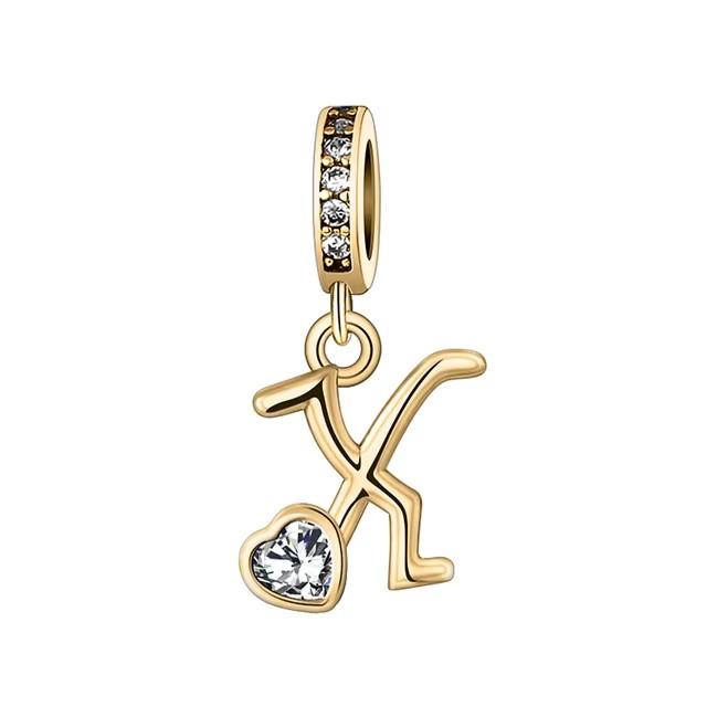 Новый медный с покрытием Rose Gold, Light Gold, двухцветный, с 26 английскими буквами, подвеска-шарм, совместим с браслетами, ожерельями, для самостоятельного изготовления украшений