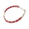 NINETEEN TWO RED STRIPE BEADS BRACELET