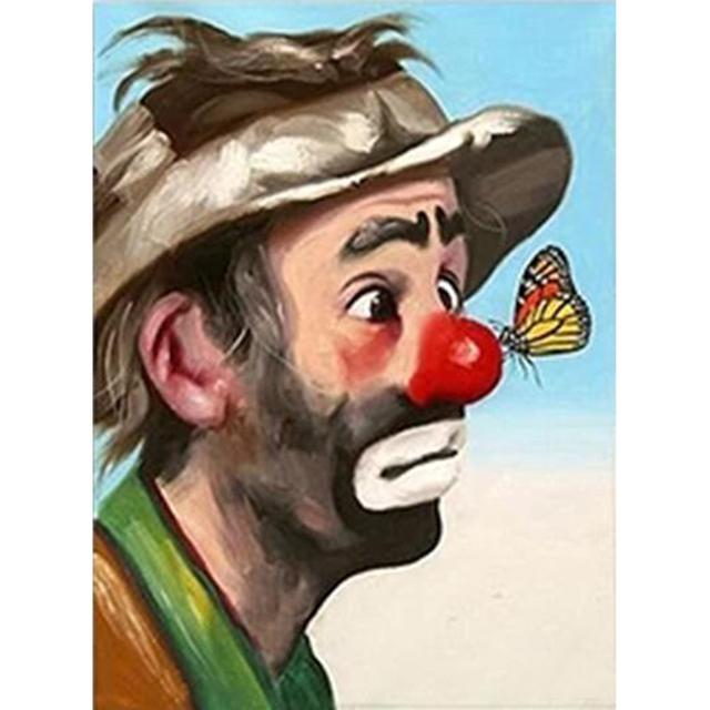 5D Diy Diamond Painting Humorous Clown Embroidery Full Round Drill Cross Stitch Kits Mosaic Pictures Handmade Home Decor