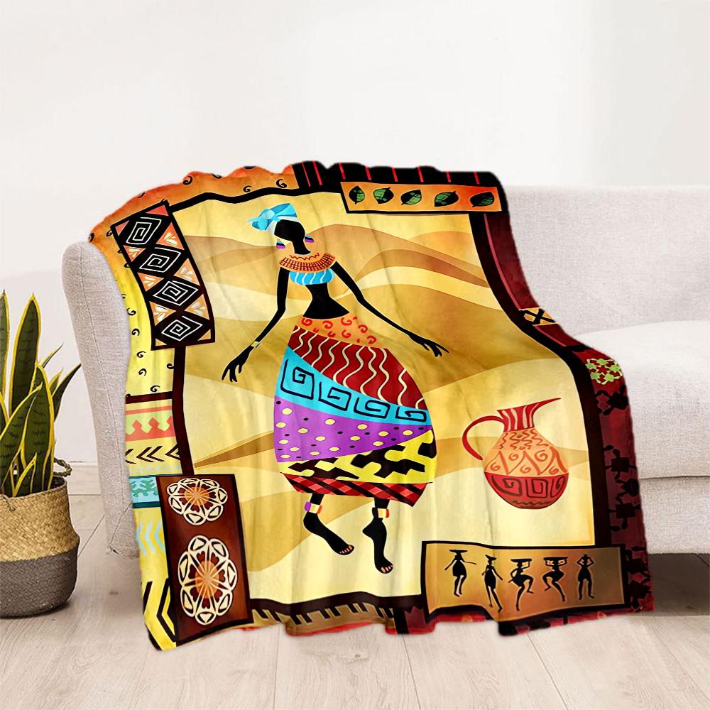 African Style Blanket Ultra-Soft Suitable for Bed Office Chair for All Occasions Warmthful Decor Perfect Gift for Relatives and Friends