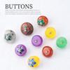 5pcs Natural Yellow Purple Flower Tray Jade Buckle Chinese Plate Buckle Silk Cheongsam Tang Style Hanfu Button Button