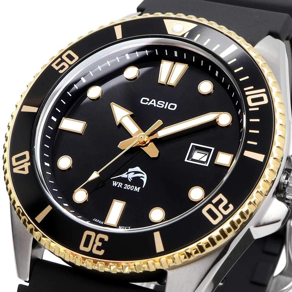 CASIO Diver's Watch MDV-106 Series Men's Overseas Model (Black/Gold MDV-106G-1AV)