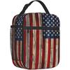 Деревянный американский флаг прочный водонепроницаемый изолированный ланч-бокс многоразовый портативный охладитель термосумка контейнеры для ланча органайзер