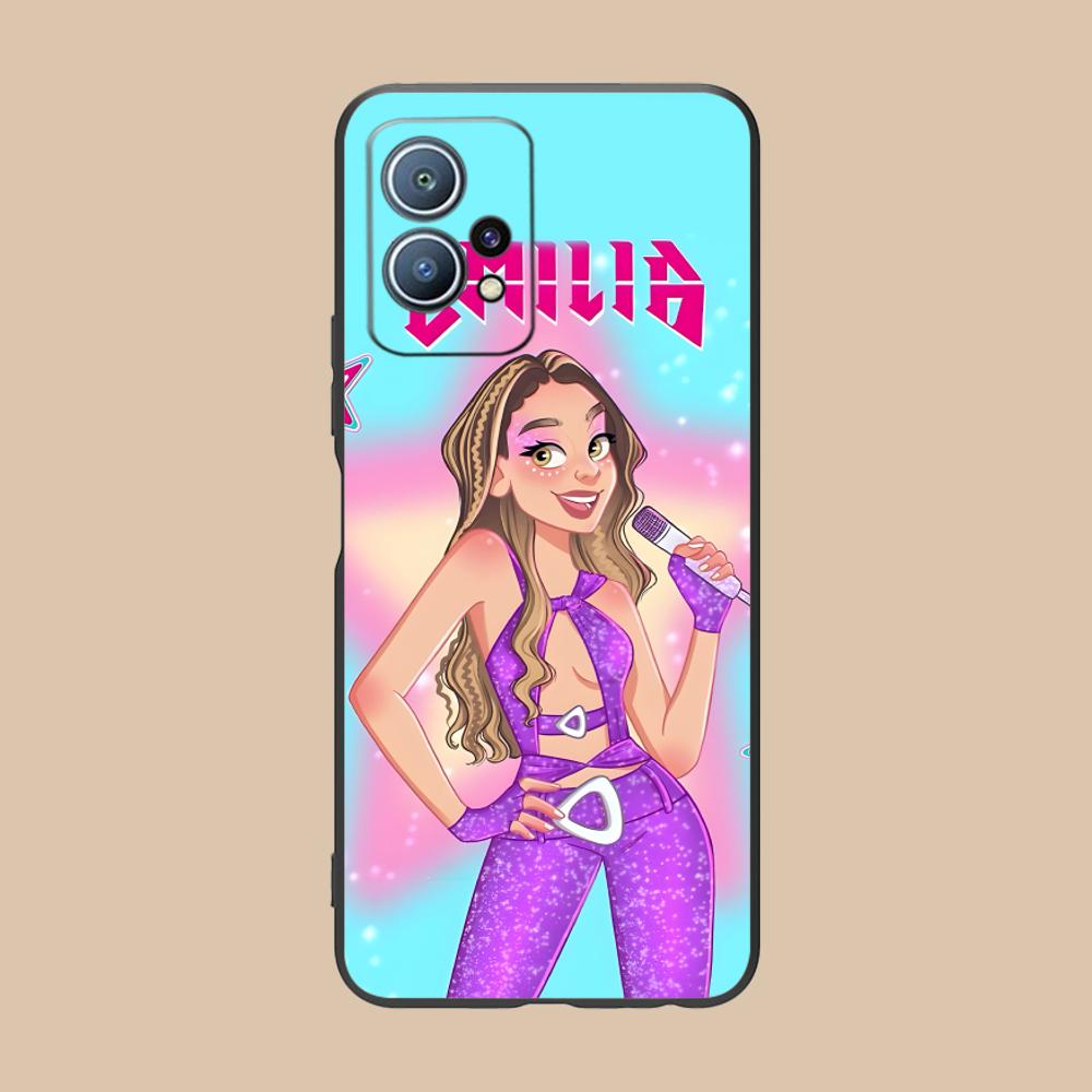 Emilia Mernes Pretty Phone Case for Huawei P60 P50 P40 P30 P20 P10 P9 P8 Pro Lite Plus Black Cellphones Smartphone Cover