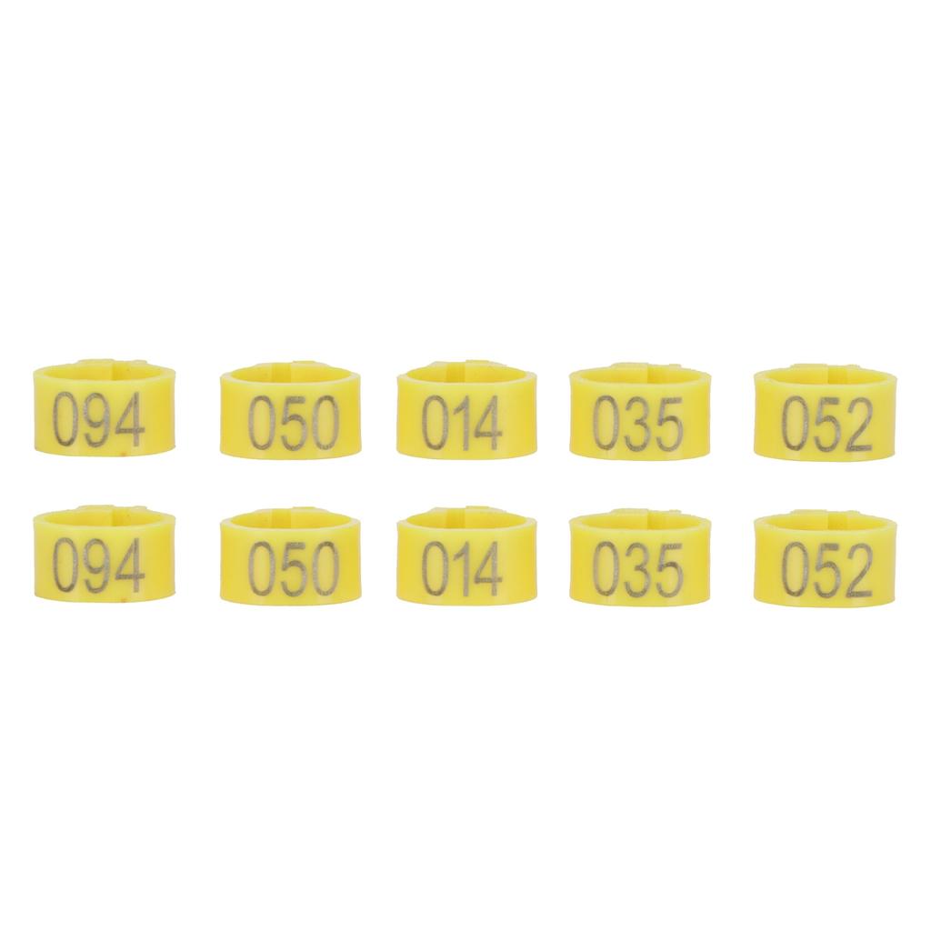 100 шт. Кольца для ног птиц 10 мм с номерами 001-100 Идентификационный клип для голубей Птицеводческий инвентарь