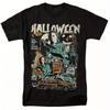 Мужская футболка в стиле ретро 90-х с графикой фильма ужасов на Хэллоуин, с черным ретро-дизайном призрака и основой из чистого хлопка с летучими мышами