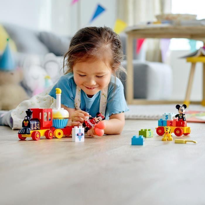 LEGO® 10941 DUPLO Disney Le Train d’Anniversaire de Mickey et Minnie Jouet pour Enfant de 2 ans et plus avec Train et Figurines