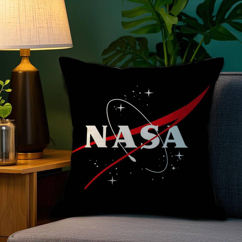 N-Nasa Space Pillow Case Plush Fabric Soft Double Sided Print Sofa Cushion Cover Throw Pillow Covers