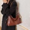 Solid Color Crossbody Underarm Bag 2025 New Tote Bag Casual Commuting Large Capacity Shoulder Bag