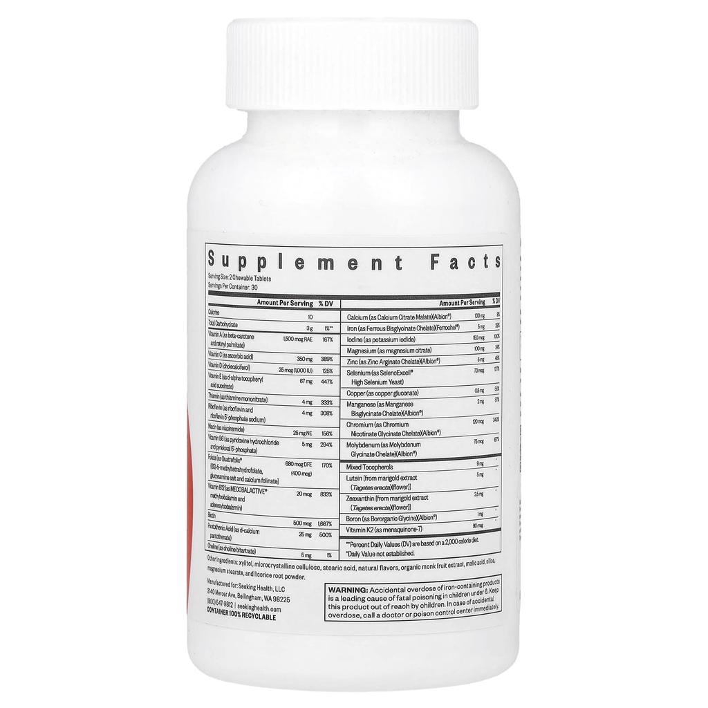 Optimal Multivitamin Chewable, 60 Tablets