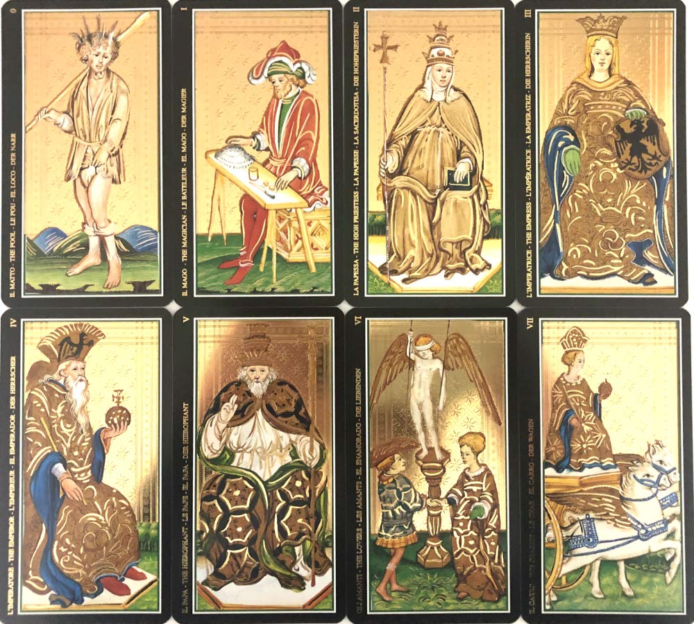 Visconti Tarot Tarot with Japanese Authentic I.I.J 78-Card Deck, Visconti-Sforza Edition, Instructions,