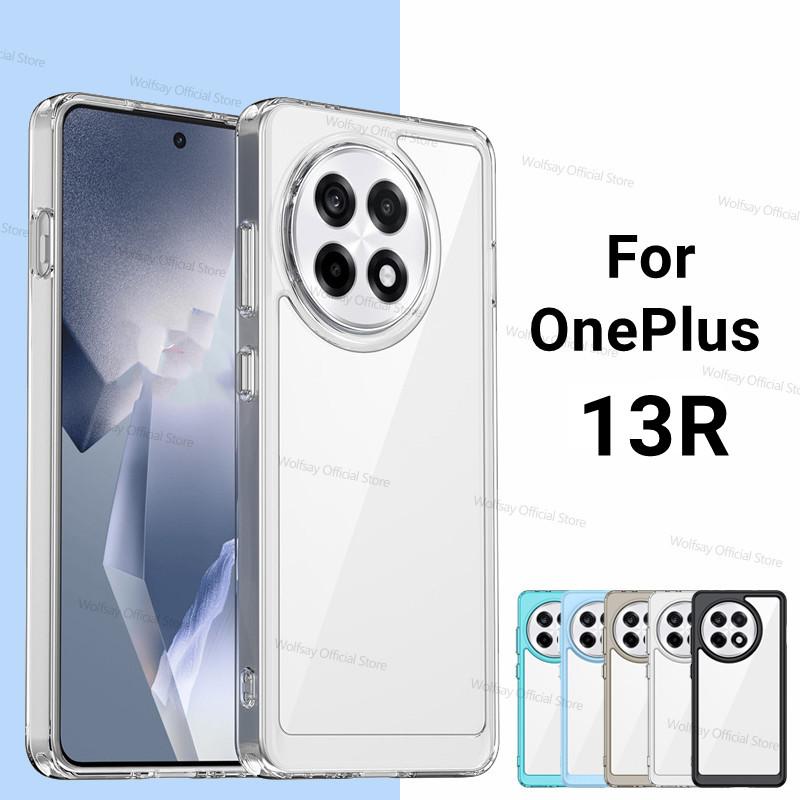 Для чехла OnePlus 13R Для чехла OnePlus 13R Funda Прозрачный ПК + ТПУ Противоударный Силиконовый Защитный Чехол для Телефона Задняя Крышка Для OnePlus 13R