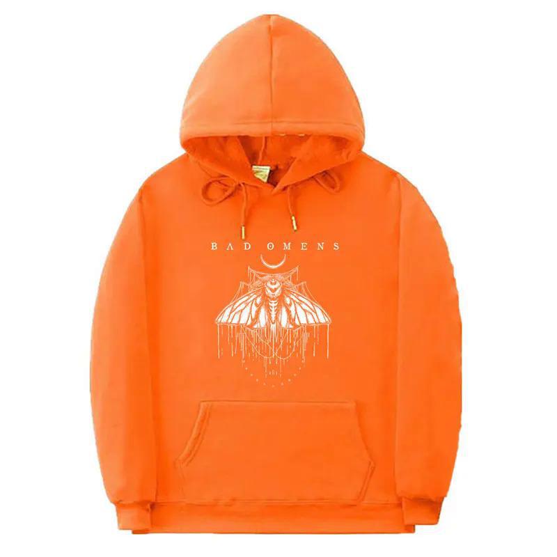 Bad Omens Print Hoodie Funny Moth Graphic Hoodie