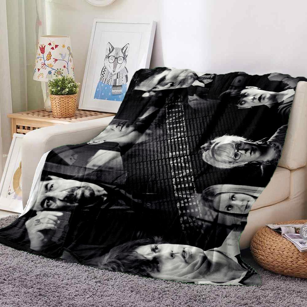 Music Band Flannel Blanket Throw Blanket Soft Warm Sofa Bed Camping Car home Decor Unique Christmas Gift C9301352