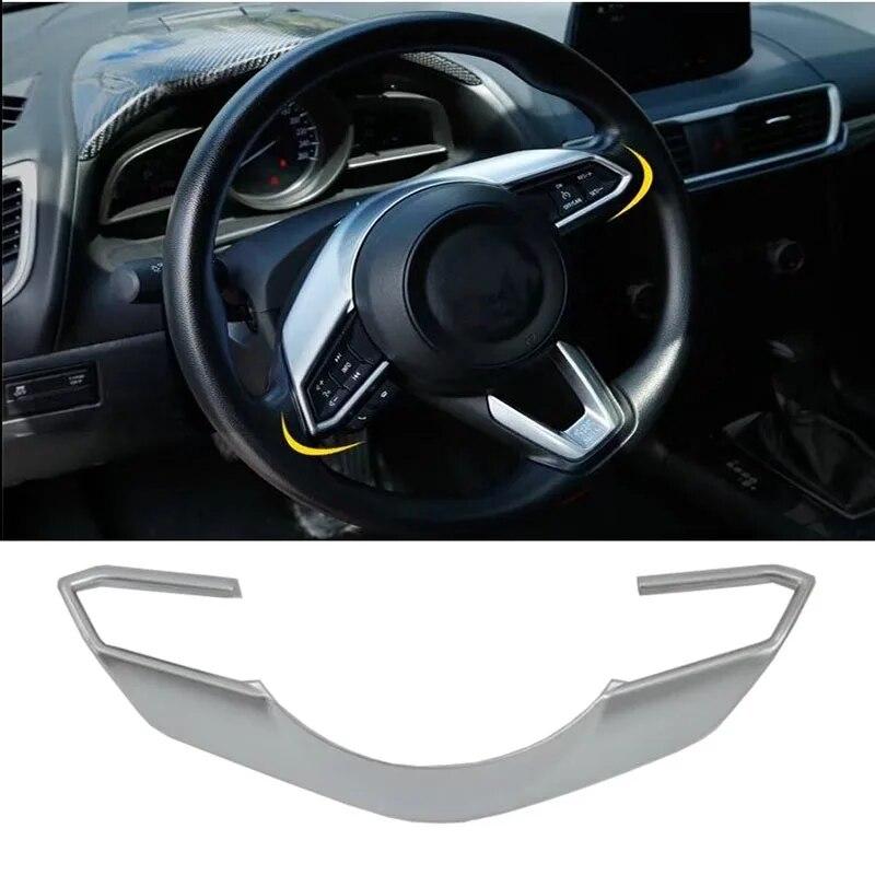 For Mazda CX-5 CX5 2017 2018 ABS Chrome Steering Wheel Decoration FramePanel Cover Trim Set of 1pcs Car Styling