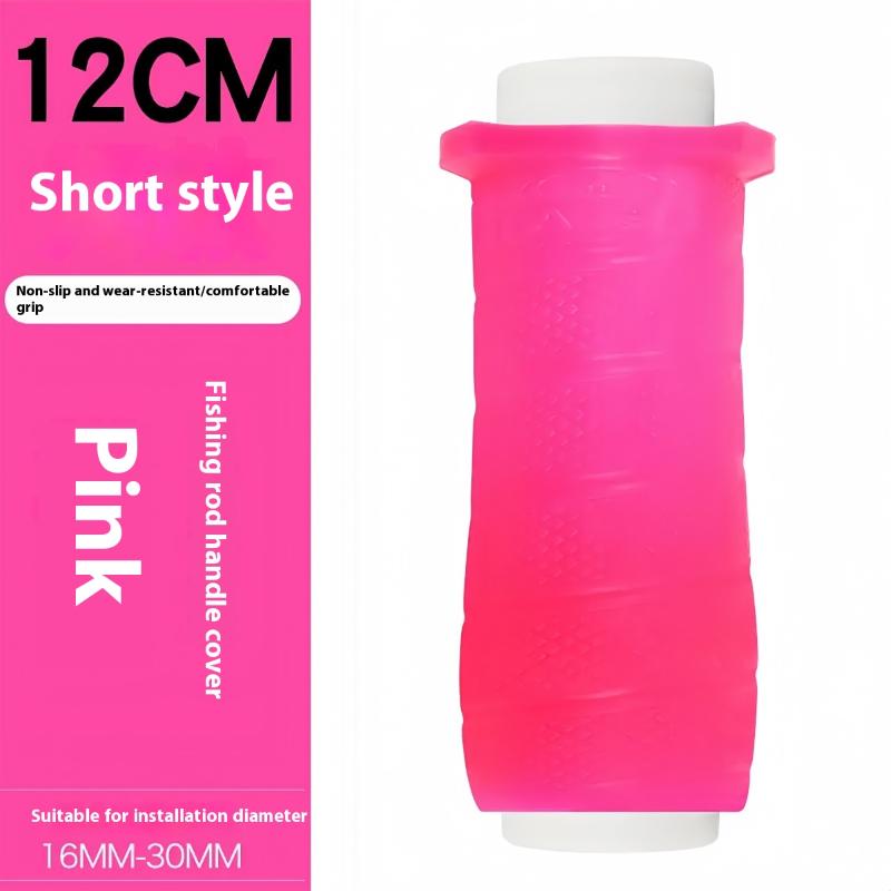 .Fishing Rod Cover Anti-Slip Soft Grip Universal Fishing Rod Sleeve Shock Absorption Elastic Rod Handle Protector Fishing Gear