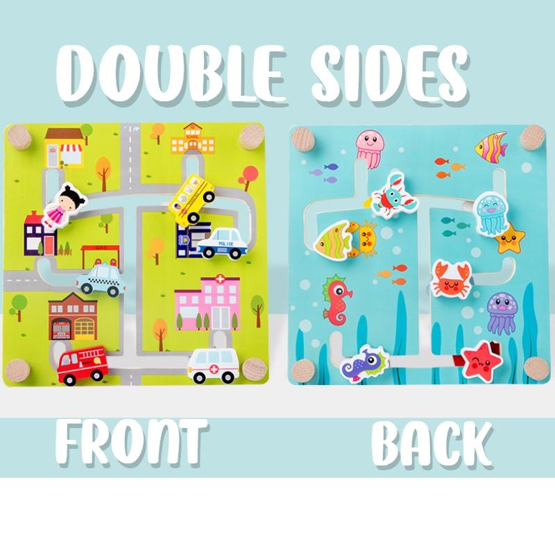 Interactive Wooden Maze Game For Kids Enhances Concentration And Cognitive Skills Ages 1-3