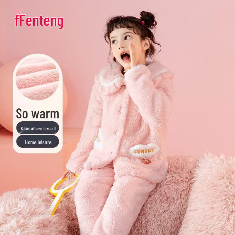Милый женский флисовый пижамный комплект Fenteng с лапками кошки