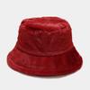 Fashion Solid Colour Fisherman Hat Autumn And Winter Outdoor Warm Plush Basin Hat