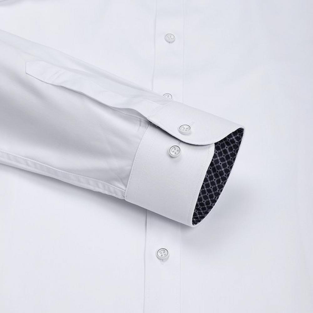RENOMA Белая рубашка Rofsl1005 Wh, облегающего кроя, не мнущаяся, эластичная