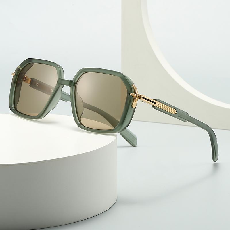 6088 Европейские и американские мужские очки-авиаторы, ретро солнцезащитные очки, солнцезащитные очки в квадратной оправе, точечная металлическая отделка дужек