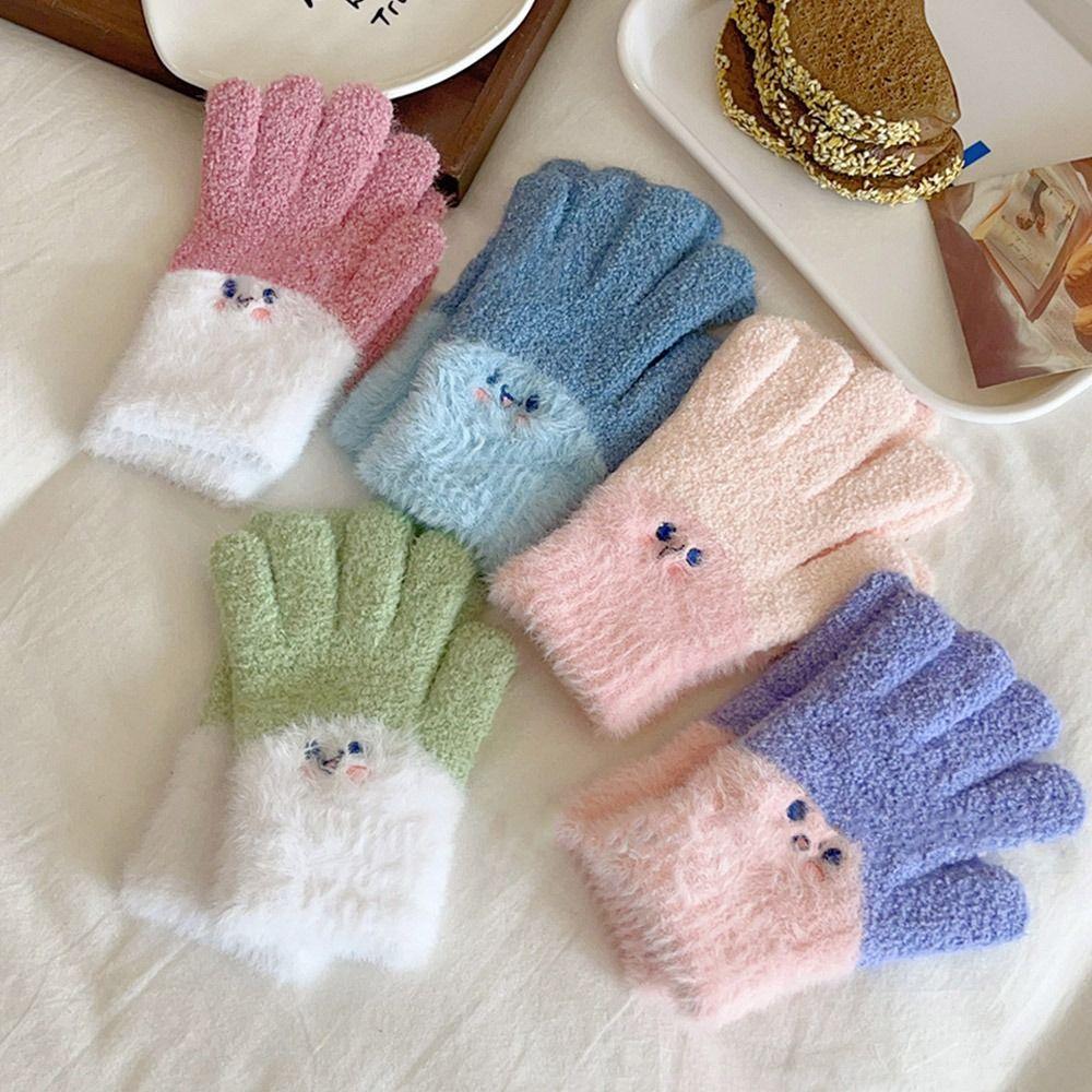 Coldproof Kids Winter Gloves Windproof Baby Gloves Cute Children Mittens for 7-15 Years Old Toddler