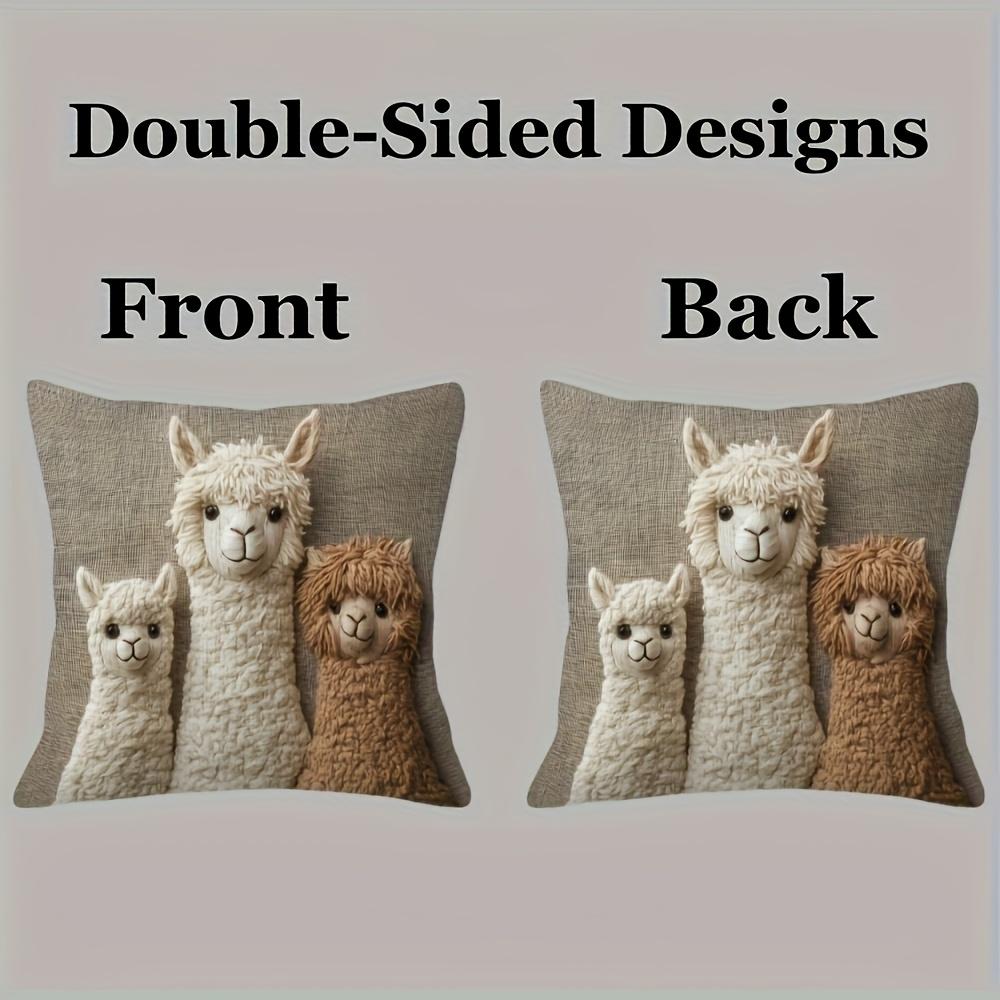 Наволочки из альпаки, машинная стирка, полиэстер с застежкой-молнией, винтажный домашний декор, подходят для гостиной
