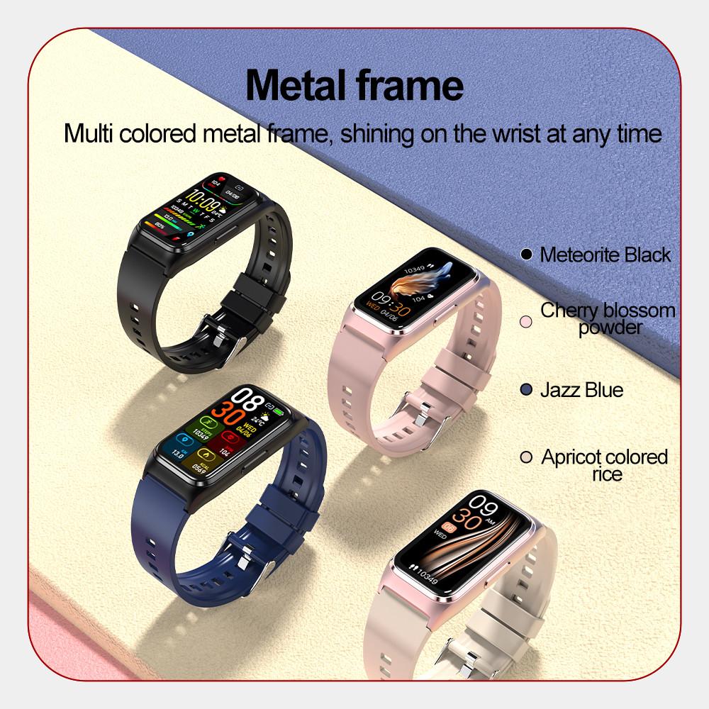 TK75 1,47-дюймовый умный браслет, монитор сердечного ритма, кислорода в крови, температуры тела, фитнес-трекер