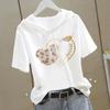 2025 Trendy Women's Short-Sleeve Hoodie – Loose, Super Hot White Summer Top