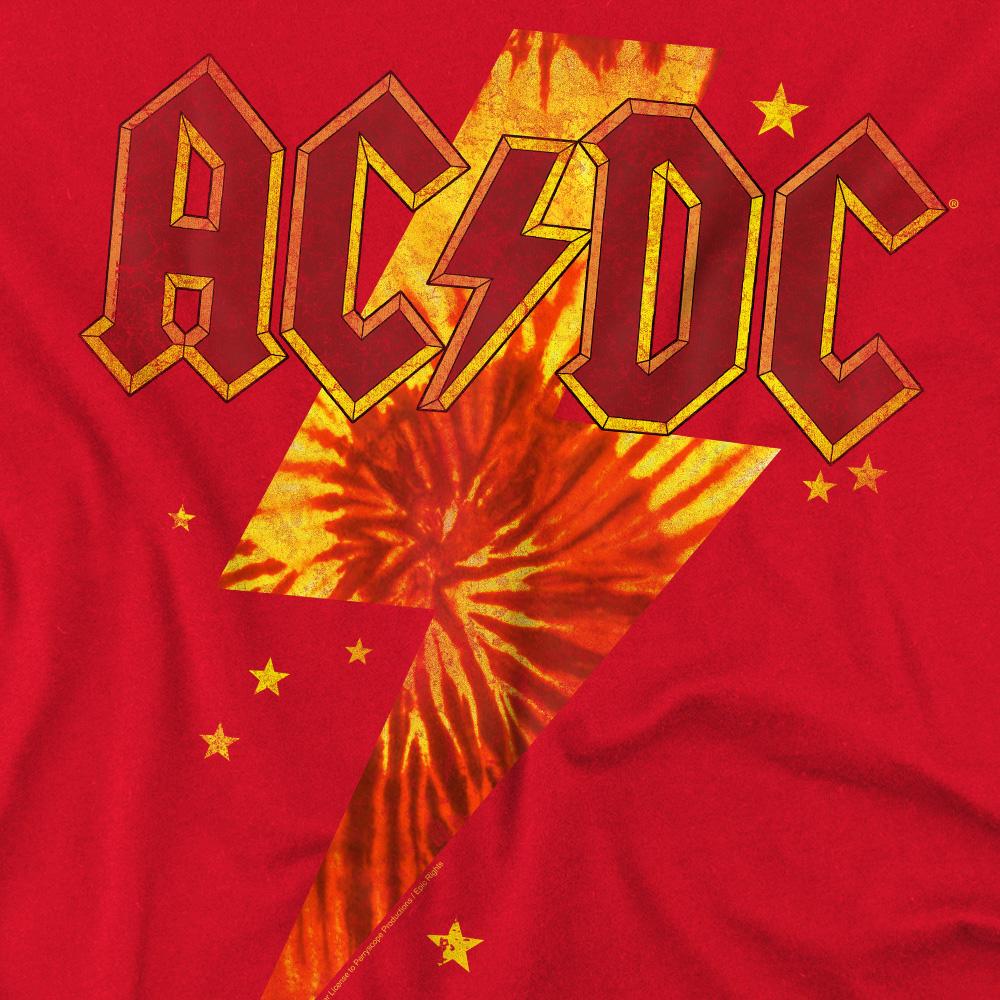 AC/DC Mens Tie Dye Bolt T-Shirt