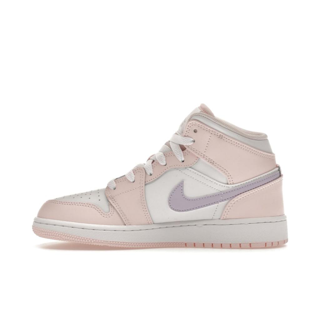 Air Jordan 1 Mid GS Pink Wash Kids Sneakers Violet-Frost White FD8780-601