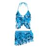 2 Pieces, Bra With Sequined Tassels, Fringed Top, Belly Dance Skirt, Carnival, Club, Costumes