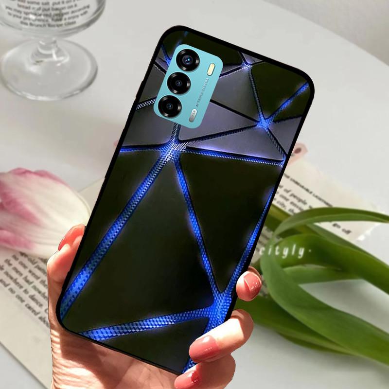 Чехол для ZTE Blade V40 Vita 8045 6.75" Животный Мультяшный Мягкий Силикон Funda для ZTE Blade V40 Vita Чехол для Телефона V40Vita Черный Coque