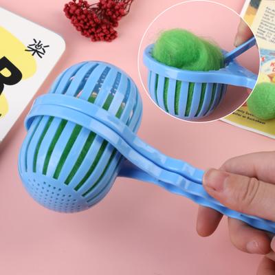 Шейкер с бусинами для рукоделия DIY Шейкер с войлочными шариками Шерстяное волокно Ровница Для мокрого валяния Ручное прядение DIY Изготовление войлочных шариков Рукоделие