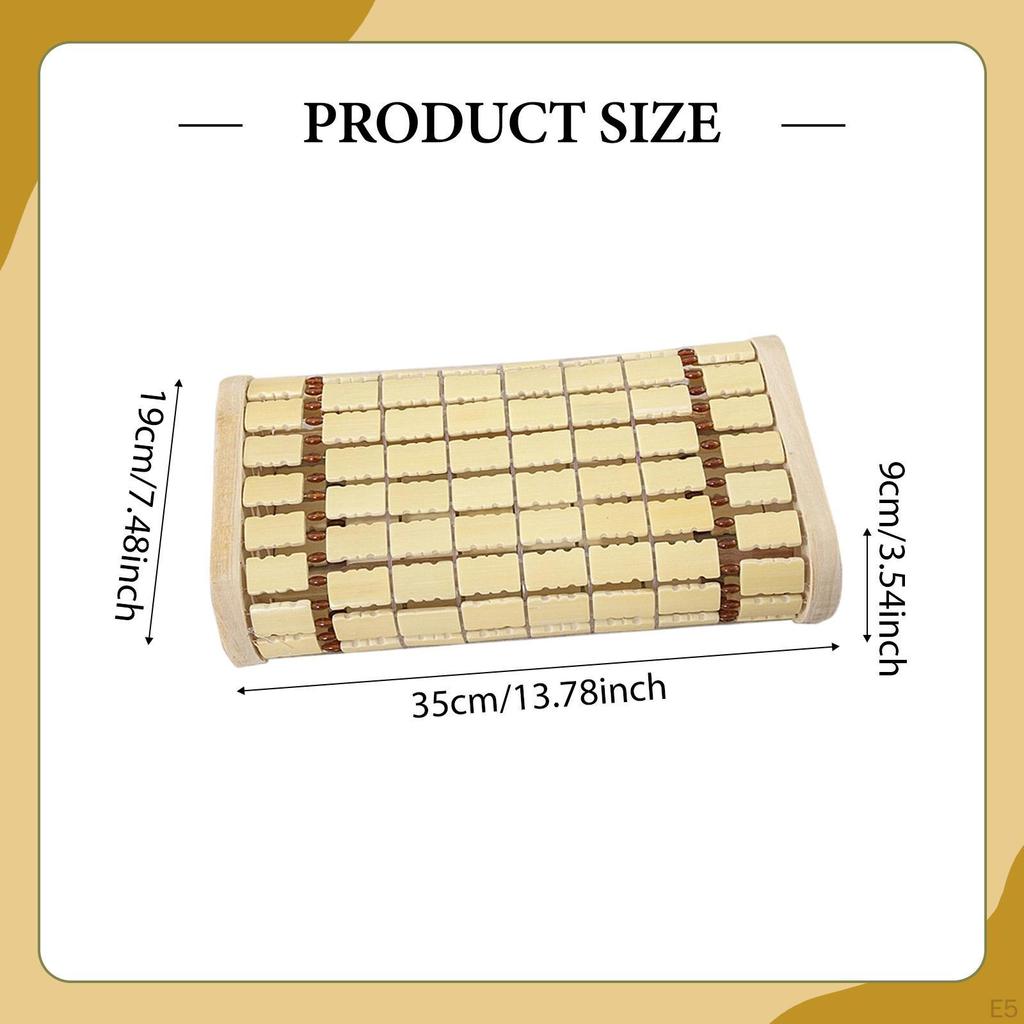 Bamboo Headrest Pillow Sauna Neck Rest for Adults Chinese SPA Comfortable Backrest and