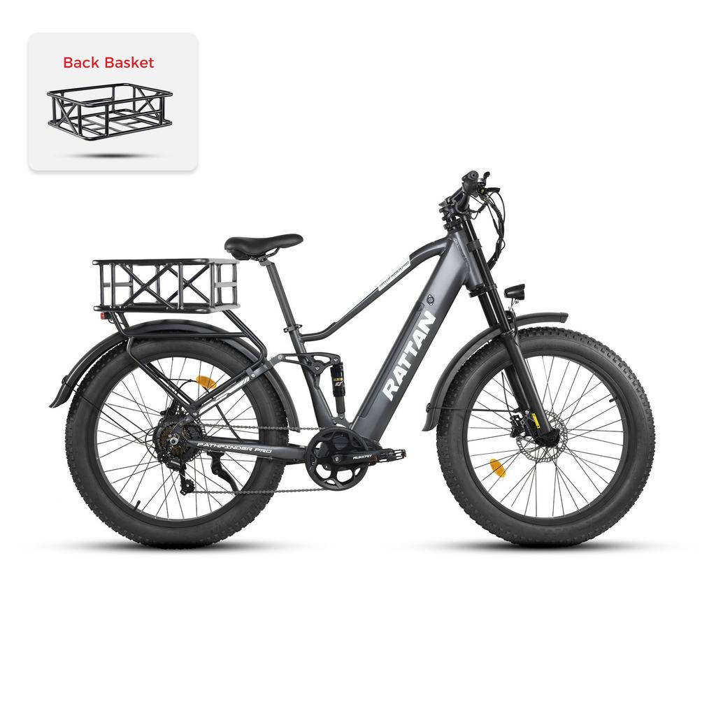 PATTAN Pathfinder Pro 26*4 Inch Off-Road Tires Electric Bicycle 750W Motor 48V18AH Battery Commuting 80-120KM RangeElectric Bike With Seat