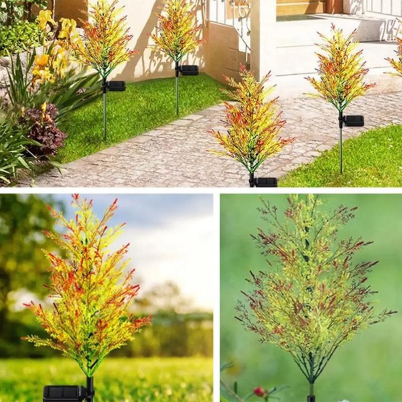 5 Вт светодиодный солнечный свет, солнечный свет, декоративные солнечные лампы в форме дерева, легкая зарядка, праздничные огни, дорожки на Рождество