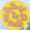 8Pcs/Set Cartoon Farm Animal Cookie Cutters Farm Party Cake Decorating Mold Fondant Frosting Biscuit Stamp Kitchen Supplies