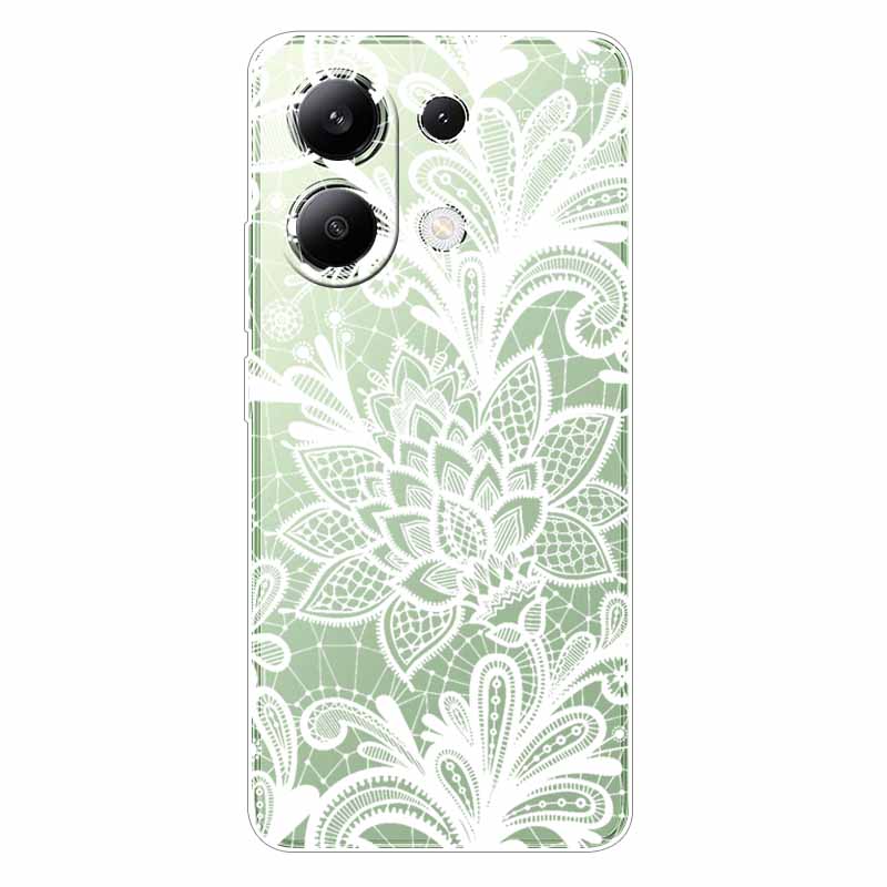 Для Xiaomi Redmi Note 13 4G Чехол ТПУ Прозрачный Мягкий Милый Рисунок Девочки Чехол Для Redmi Note 13 4G Чехол Note13 Прозрачный Силикон