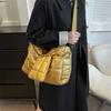Современная женская сумка через плечо среднего размера из мягкого ПУ-материала, идеально подходящая для повседневной моды