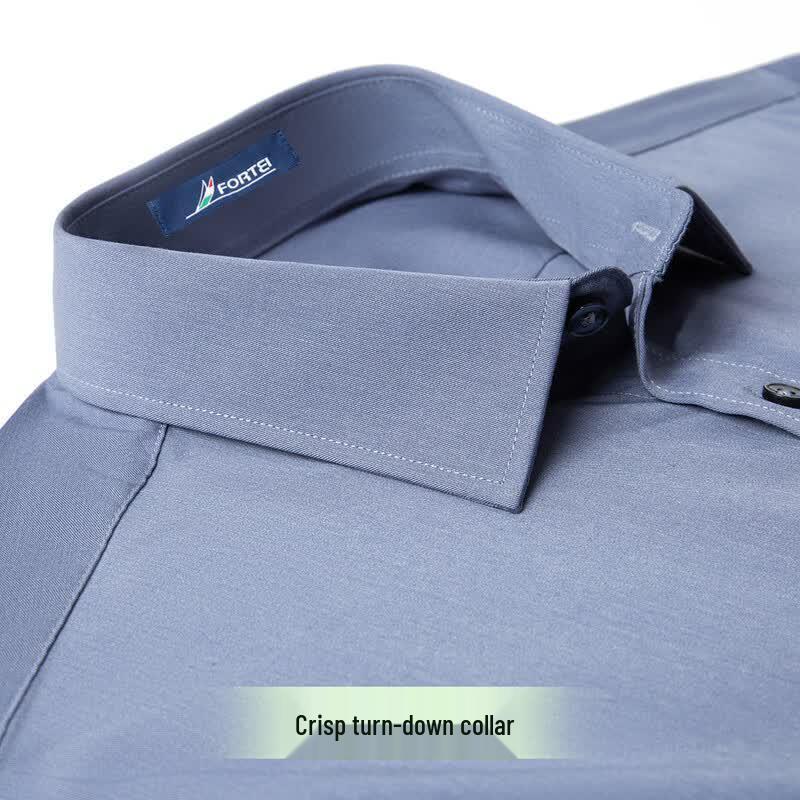 Мужская рубашка Futeng с длинным рукавом, смесовая с бамбуком, в стиле business casual