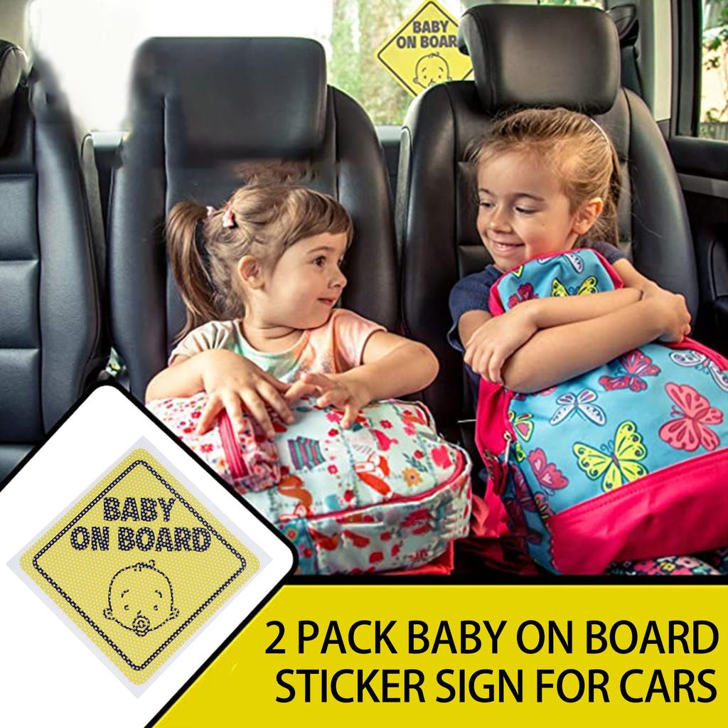 2 шт. Наклейки на автомобиль "Ребенок в машине" Светоотражающие Ночная видимость Наклейка на транспортное средство Водонепроницаемая Наклейка на транспортное средство для безопасности ребенка