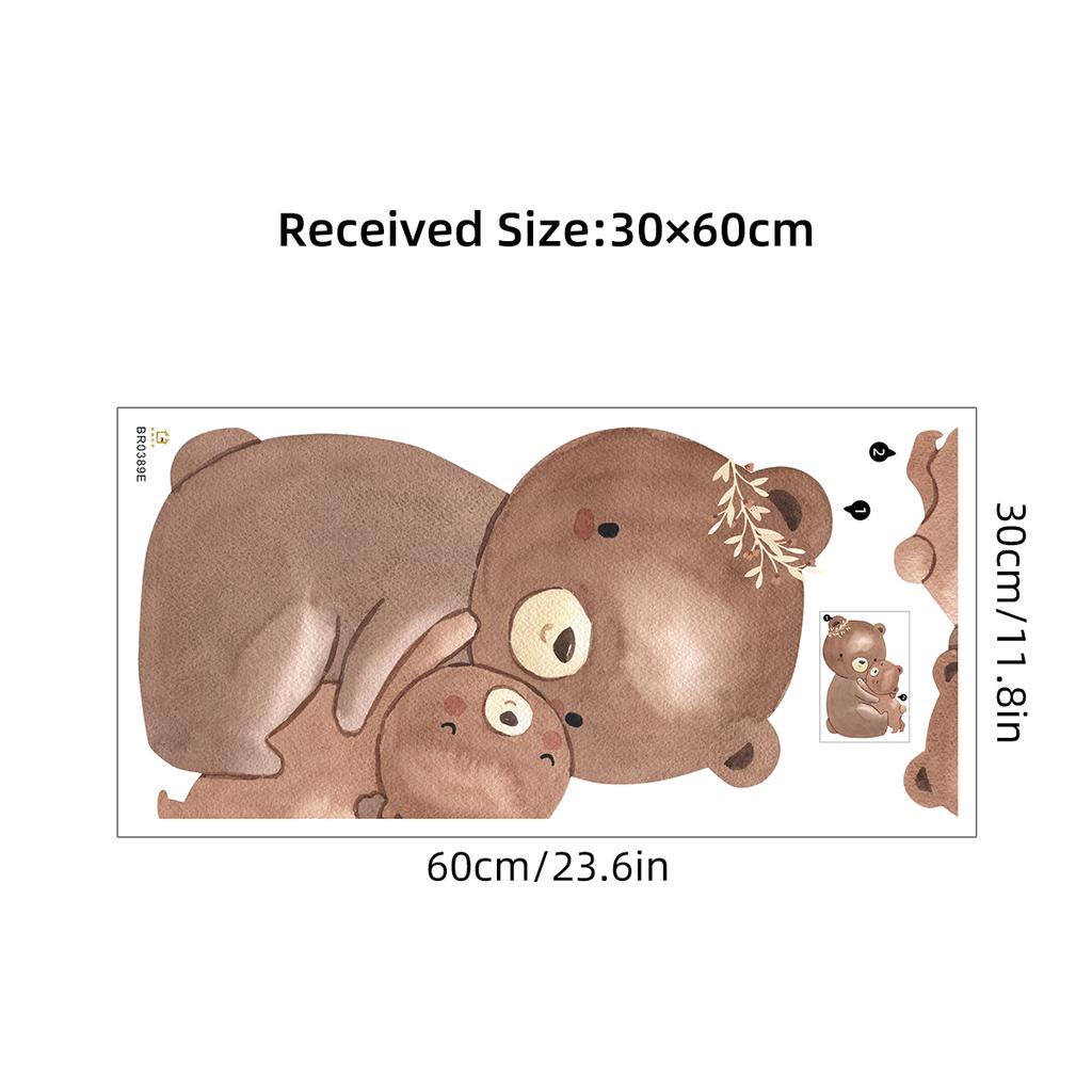 Cute Cartoon Moon Star Sleep Bear Wall Stickers Furniture Bedroom Decor for Kids Room Nursery Home Decoration Wall Decals