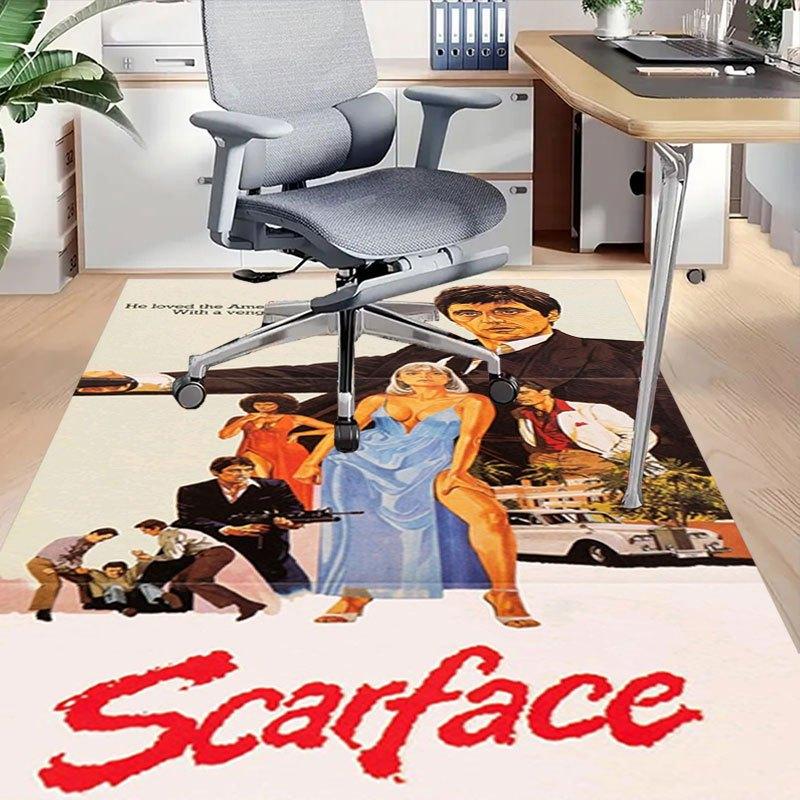 1 шт. Коврик для офисного кресла Scarface, Мягкий, Удобный, Всесезонный, Идеально подходит для дома, спальни или офисного декора, Идеальный подарок для