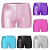 Girls Kids Metallic Dance Shorts Gymnastics Athletic Boxer Bottoms for Yoga Sports Cycling Running